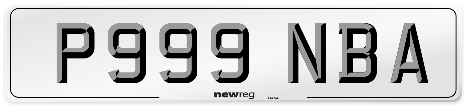 P999 NBA Number Plate from New Reg